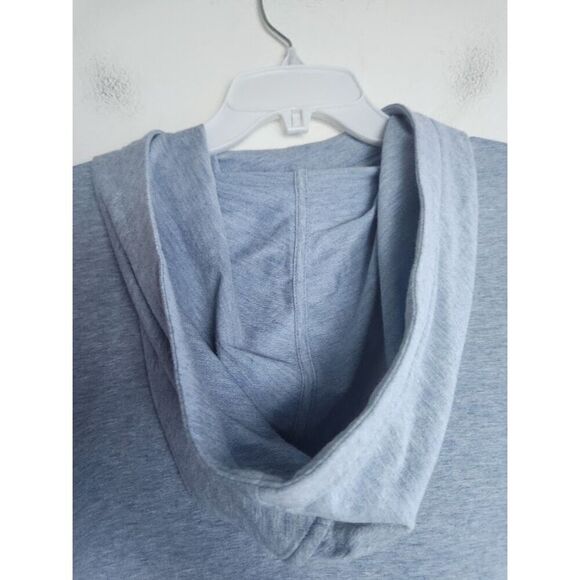 Pure Jill J.Jill Blue/Grey Pima Cotton/Modal Hooded Sweatshirt w/Pockets Medium - Picture 6 of 9